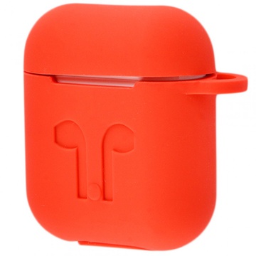 Simple Case Silicone Red for Apple AirPods (with Logo)