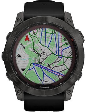 Garmin Fenix 7X Sapphire Solar Carbon Gray DLC Titanium with Black Band (010-02541-10/11/34)
