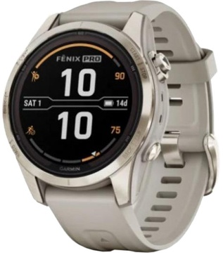 Garmin Fenix 7S Pro Sapphire Solar Soft Gold w. Light Sand Band (010-02776-14/15)