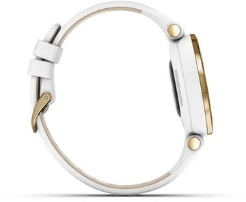 Garmin Lily Light Gold Bezel with White Case and Italian Leather Band (010-02384-B3)