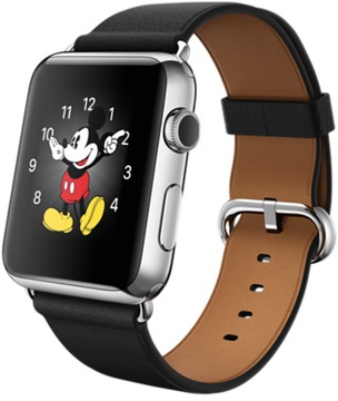 Apple Watch 42mm Stainless Steel Case with Black Classic Buckle (MLFA2)