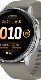 Garmin Venu 4 45 mm Silver with Silver Gray Silicone Band (010-03014-01)