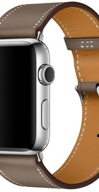 Apple Watch Hermes Leather Single Tour 42mm/44mm/45mm/46mm/49mm Etoupe Swift (MNHV2)