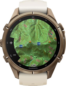 Garmin Fenix 9 Pro 43mm Autumn Gold Titanium with Cream/French Gray Silicone Band (010-04335-25/26)