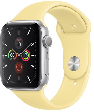 Apple Watch Series 5 GPS 44mm Silver Aluminum w. Lemon Cream (MWT32)