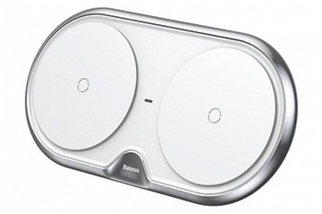 Baseus Wireless Charger Dual Silver
