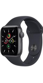 Apple Watch SE 44mm Space Gray Aluminum Case with Midnight Sport Band (MKQ63)