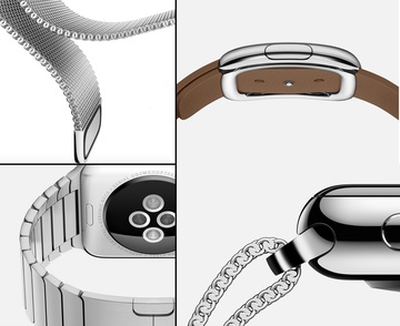 Apple Watch 42mm Stainless Steel Case with Black Leather Loop (MJYN2)