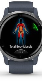Garmin Venu 2 Silver Bezel with Granite Blue Case and Silicone Band (010-02430-10/00) (UA)