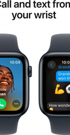 Apple Watch SE 2 GPS 44mm Midnight Aluminium Case w. Midnight Sport Band - M/L (MXEK3)