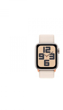 Apple Watch SE 2 GPS 40mm Starlight Aluminium Case with Starlight Sport Loop (MR9W3)