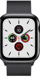 Apple Watch Series 5 GPS + Cellular 44mm Space Black Stainless Steel Case with Space Black Milanese Loop (MWW82)