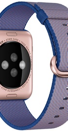 Apple Watch Sport 42mm Rose Gold Aluminum Case with Royal Blue Woven Nylon (MMFP2)