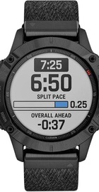 Garmin Fenix 6 Sapphire Black DLC with Heathered Black Nylon Band (010-02158-17) (UA)