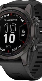 Garmin Fenix 7S Pro Sapphire Solar Carbon G. DLC Tit. with Black Band (010-02776-10/11/54)