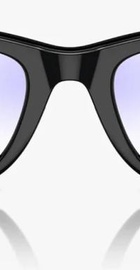 Ray-Ban Meta Wayfarer Shiny Black Frame Clear Lenses (RW4008 601/SB 53-22)
