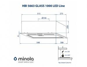 Minola HBI 6673 BL GLASS 1000 LED Line