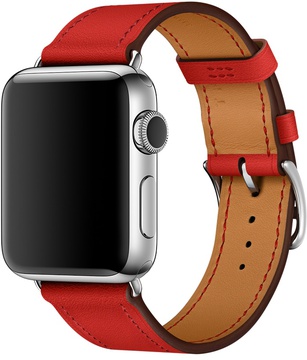 Apple Watch Hermes Leather Single Tour 38mm/40mm/41mm/42mm Capucine Swift (MMP32)