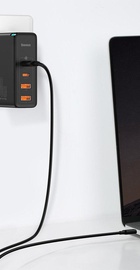 Baseus GaN2 Pro Q.C 2C + Charger Type-C Cable 100W Black (CCGAN2P-L01)