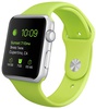 Apple Watch Sport 42mm Silver Aluminum Case with Green Sport Band (MJ3P2)