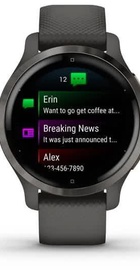 Garmin Venu 2S Slate Bezel with Graphite Case and Silicone Band	(010-02429-10)