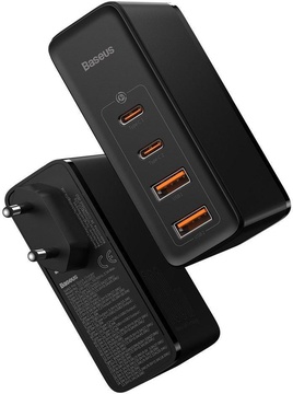 Baseus GaN2 Pro Q.C 2C + Charger Type-C Cable 100W Black (CCGAN2P-L01)