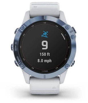 Garmin Fenix 6 Pro Solar Edition Mineral Blue with Whitestone Band (010-02410-19)