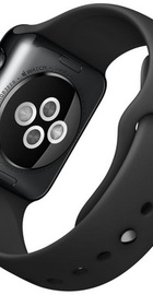 Apple Watch 38mm Space Black Stainless Steel Case with Black sport Band (MLCK2)