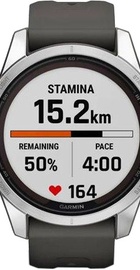Garmin Fenix 7S Pro Solar Silver w. Graphite Band (010-02776-00/01)