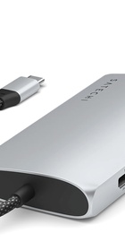 Satechi USB-C Multiport Adapter 8K with Ethernet V3 Silver (ST-P8KES)