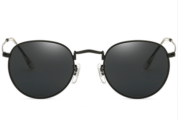 VMOERS Retro Small Round Sunglasses Men Vintage Brand Shades Male Black