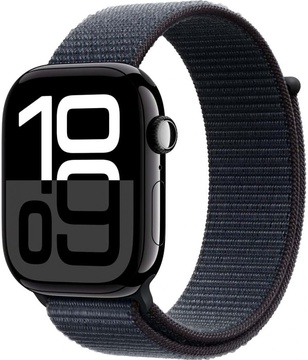 Apple Watch Series 10 GPS 42mm Jet Black Aluminum Case With Ink Sport Loop (MWWG3)