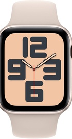 Apple Watch SE 2 GPS 44mm Starlight Aluminium Case with Starlight Sport Band S/M (MRE43)