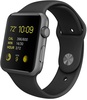 Apple Watch Sport 42mm Space Gray Aluminum Case with Black Sport Band (MJ3T2)