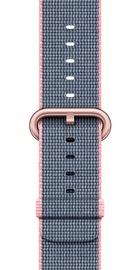 Apple Watch 38mm Series 2 Rose Gold Aluminum Case with Light Pink/Midnight Blue Woven Nylon (MNP02)