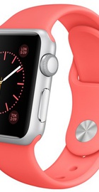 Apple Watch Sport 38mm Silver Aluminum Case with Pink Sport Band (MJ2W2)