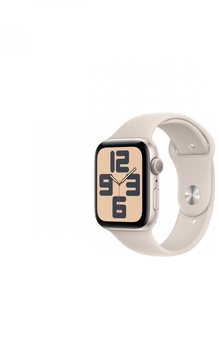 Apple Watch SE 2 GPS 44mm Starlight Aluminium Case with Starlight Sport Band S/M (MRE43)