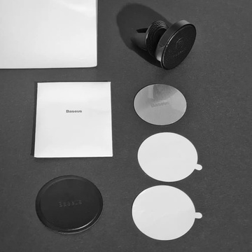 Baseus Small Ears Series Magnetic Bracket Leather Air Outlet Type (black) (SUER-E01)