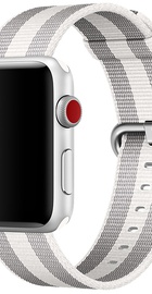 Apple Watch 42mm/44mm/45mm/46mm/49mm White Stripe Woven Nylon (MQVT2)
