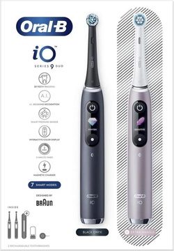 Oral-B iO Series 9 iOM9d.2J2.2AD Duo Black Onyx + Rose Quartz