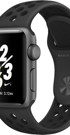 Apple Watch Nike+ 38mm Series 2 Space Gray Aluminum Case with Anthracite/Black Nike Sport Band (MQ162)