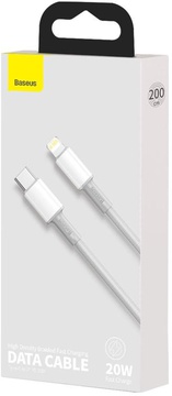 Baseus Type-C to Lightning PD 20W 2M High Density Braided White (CATLGD-A02)