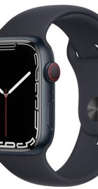 Apple Watch Series 7 GPS + Cellular 45mm Midnight Aluminum Case With Midnight Sport Band (MKJ73)