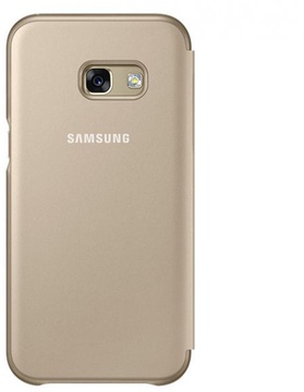 Samsung Neon Flip Cover for Galaxy A3 2017 A320 (EF-FA320PFEGRU) Gold