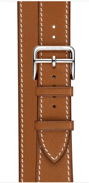 Apple Watch Hermes 38mm Series 2 Stainless Steel Case with Fauve Barenia Leather Double Tour (MNQ92)