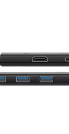Baseus Lite Series 5-in-1 (Type-C to HDMI + 3xUSB 3.0 + PD) Black