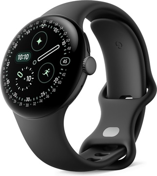 Google Pixel Watch 4 41mm Wi-Fi Matte Black Aluminum case / Obsidian Active Band