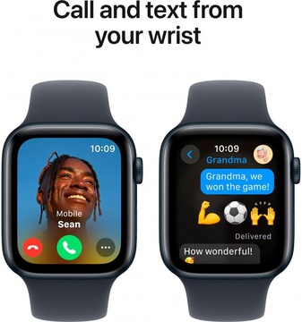 Apple Watch SE 2 GPS 44mm Midnight Aluminium Case w. Midnight Sport Band - M/L (MXEK3)