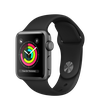 Apple Watch 38mm Series 3 GPS Space Gray Aluminum Case with Black Sport Band (MQKV2)