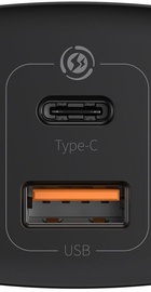 Baseus GaN2 Lite Quick Charger C+U 65W Black (CCGAN2L-B01)